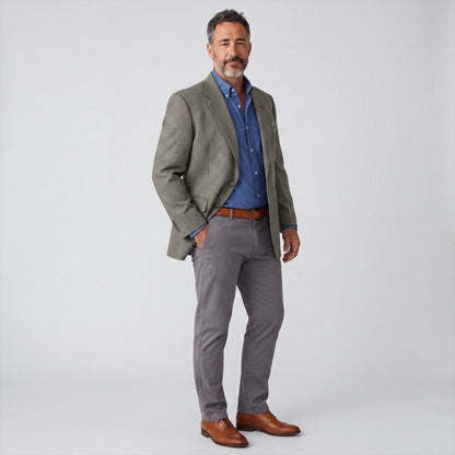Jos A Bank Houndstooth Wide Lapel Wool Portly Fit Sport Coat  46S