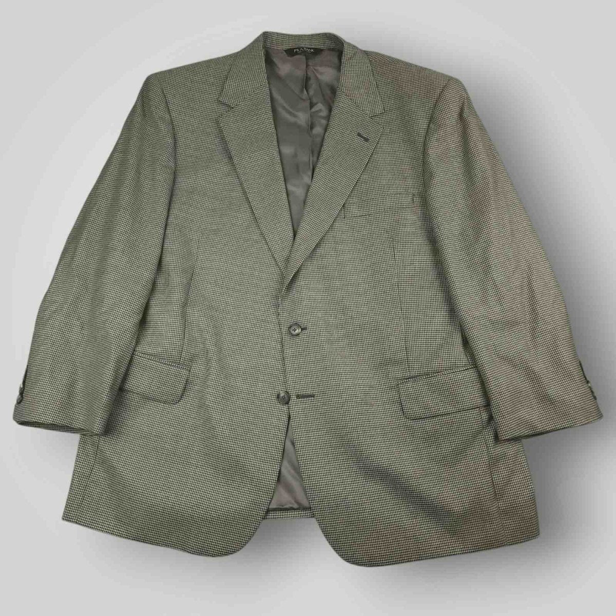 Jos A Bank Houndstooth Wide Lapel Wool Portly Fit Sport Coat  46S