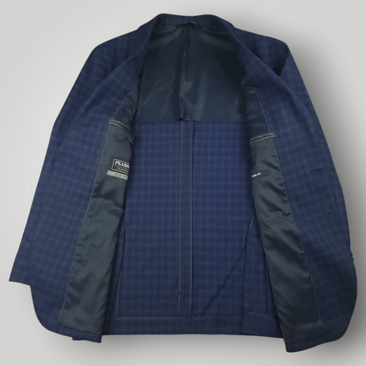 Slim Fit Traveler Unstructured Travel Tech Wool Blend Plaid Sport Coat 42R