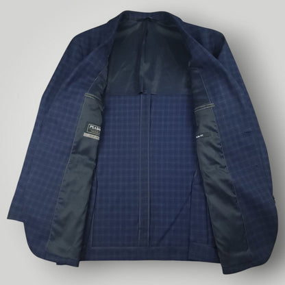 Slim Fit Traveler Unstructured Travel Tech Wool Blend Plaid Sport Coat 42R