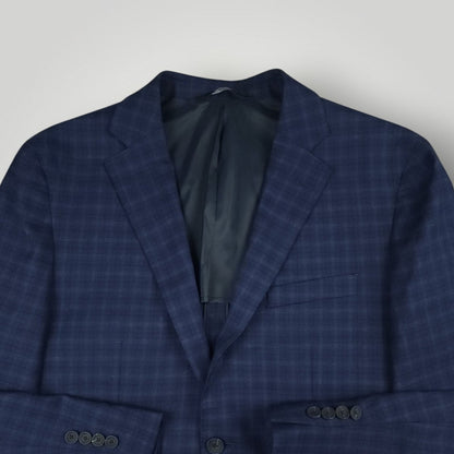 Slim Fit Traveler Unstructured Travel Tech Wool Blend Plaid Sport Coat 42R