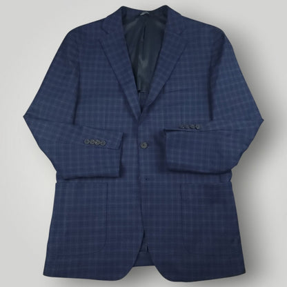 Slim Fit Traveler Unstructured Travel Tech Wool Blend Plaid Sport Coat 42R