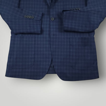 Slim Fit Traveler Unstructured Travel Tech Wool Blend Plaid Sport Coat 42R