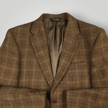 Tailored Fit  Brushed Wool Elbow Patch Plaid Sport Coat 39R/40R