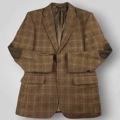 Tailored Fit  Brushed Wool Elbow Patch Plaid Sport Coat 39R/40R