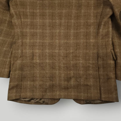 Tailored Fit  Brushed Wool Elbow Patch Plaid Sport Coat 39R/40R