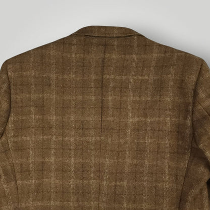 Tailored Fit  Brushed Wool Elbow Patch Plaid Sport Coat 39R/40R