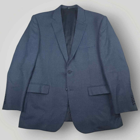 Vintage Y2K Jos A Bank Traveler Houndstooth Wool Classic Fit Sport Coat 44R