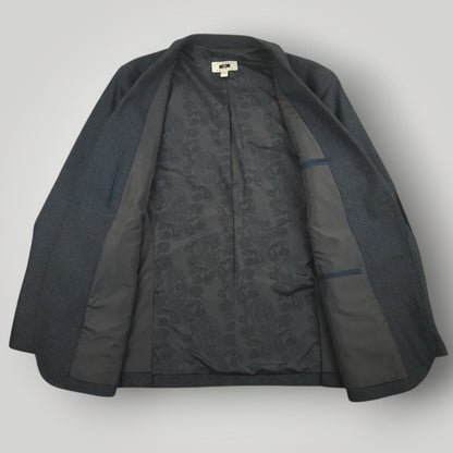 Interior view of Joseph Abboud hacking jacket showing lining and inside pockets