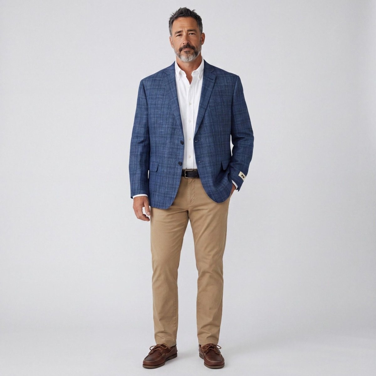 Joseph Abboud Hopsack E Thomas Silk Wool Linen Slim Fit Sport Coat 54R