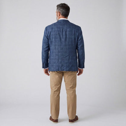 Joseph Abboud Hopsack E Thomas Silk Wool Linen Slim Fit Sport Coat 54R