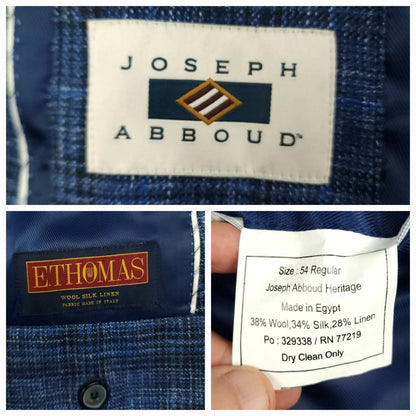 Joseph Abboud Hopsack E Thomas Silk Wool Linen Slim Fit Sport Coat 54R