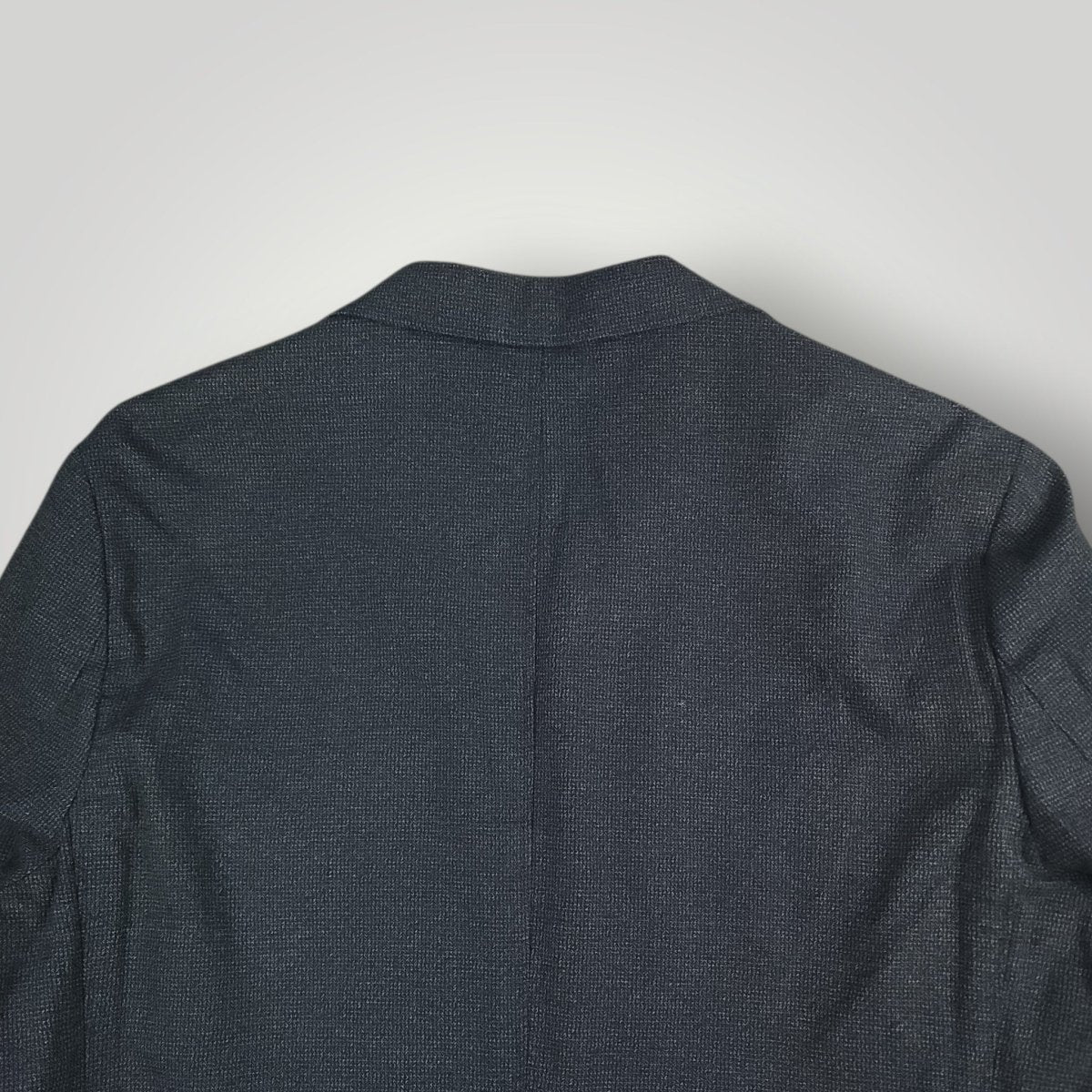 Upper rear view of Joseph Abboud blue cotton blend sport coat