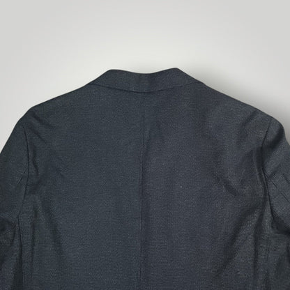 Upper rear view of Joseph Abboud blue cotton blend sport coat
