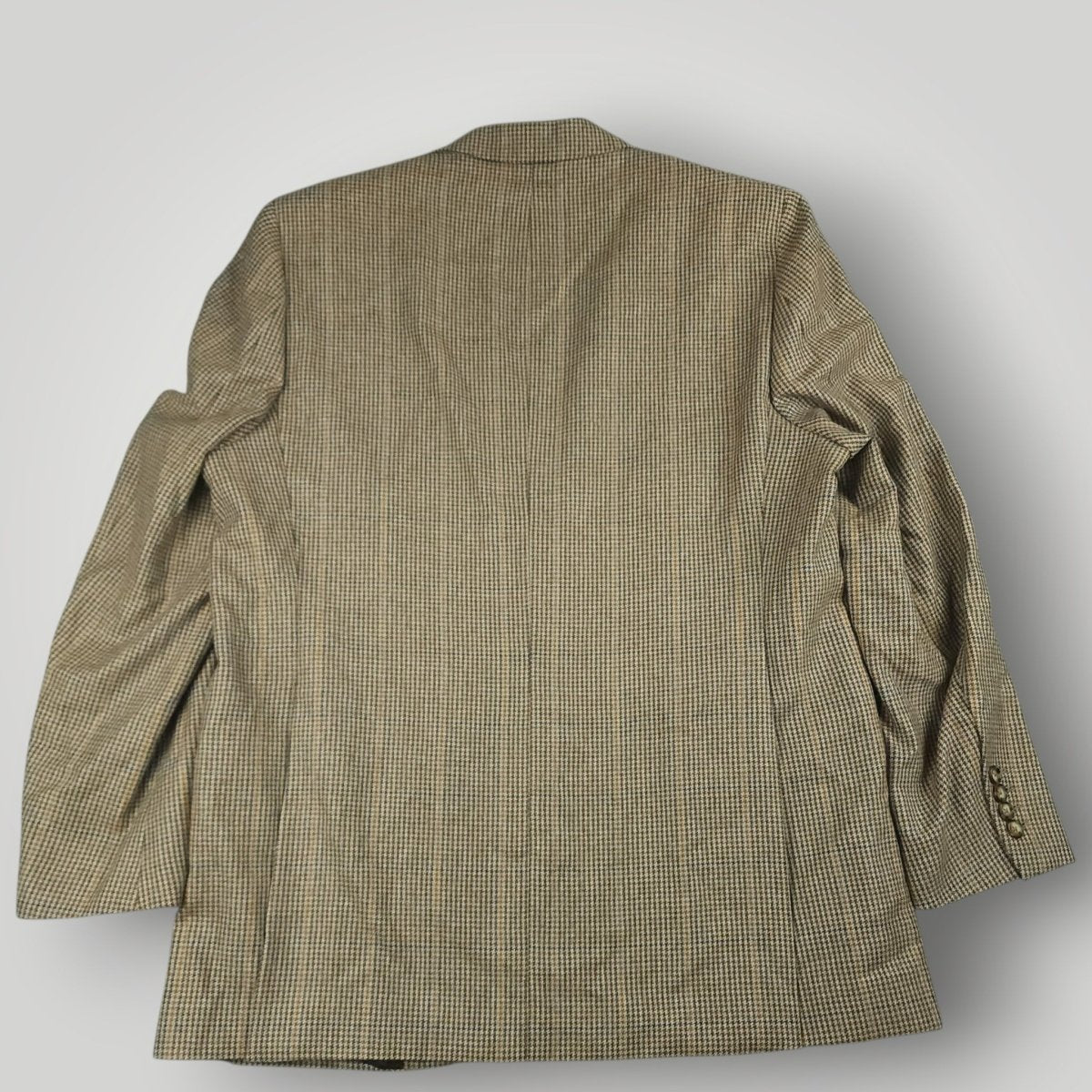Moon Tweed Wool Cashmere Cotton Gun Club Check Hacking Jacket 44R