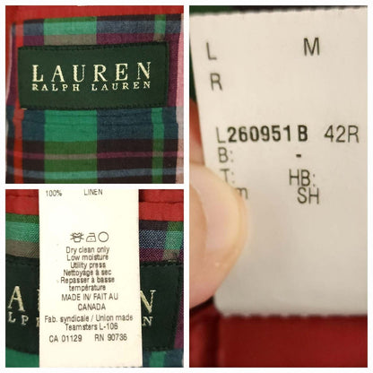 Lauren Ralph Lauren Slim Fit Linen Unstructured Sport Coat 42R