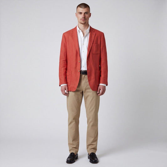 Lauren Ralph Lauren Slim Fit Linen Unstructured Sport Coat 42R