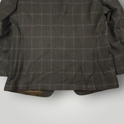 Modern Fit Casual Wool Windowpane Plaid Sport Coat 42S