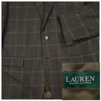 Modern Fit Casual Wool Windowpane Plaid Sport Coat 42S