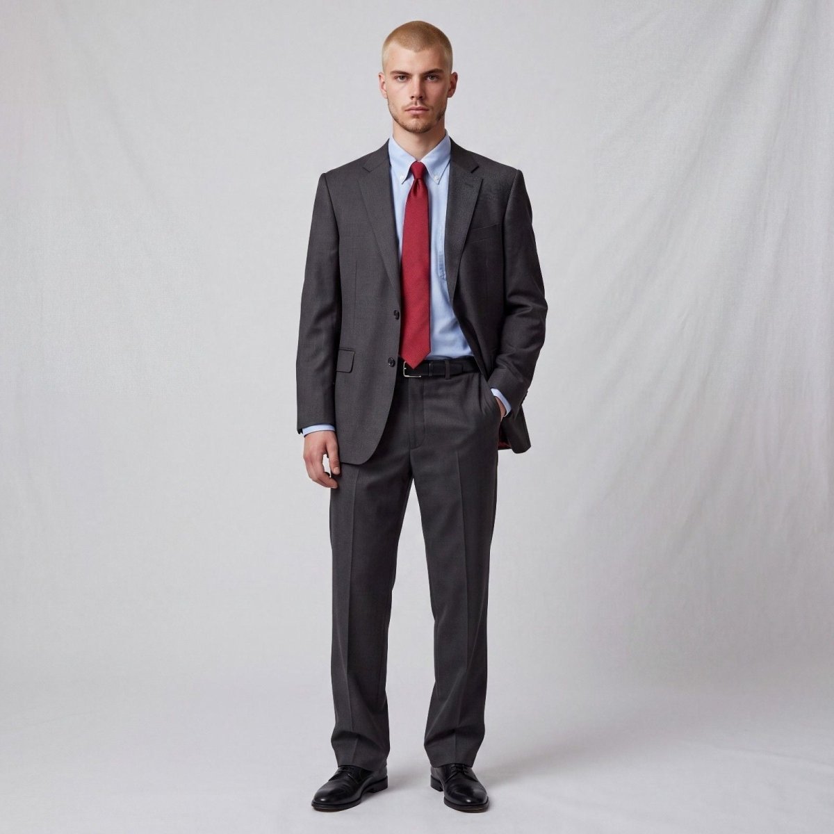 M&S The Sartorial Wool Birdseye 2 Pc Suit 44R/39S
