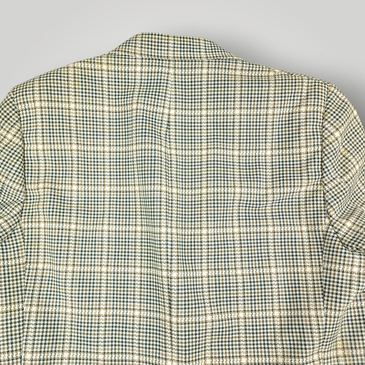 Vintage 60s Prince of Wales Check  Mad Men Sport Coat 44L