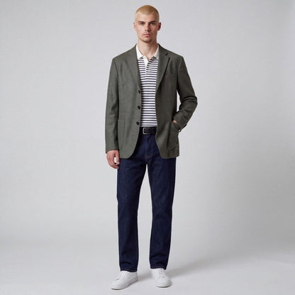 Michael Kors Modern Fit Unstructured Patch Pocket Italian Wool Blend Sport Coat 40R