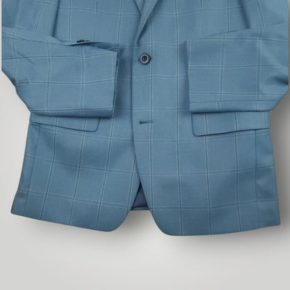 Travel Windowpane Plaid Slim Fit Sport Coat 36S