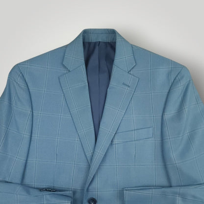 Travel Windowpane Plaid Slim Fit Sport Coat 36S