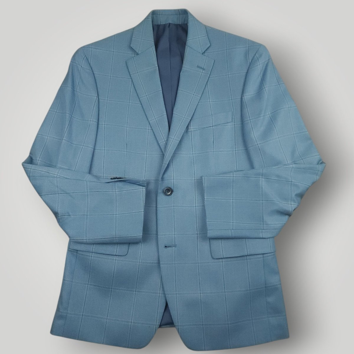 Travel Windowpane Plaid Slim Fit Sport Coat 36S