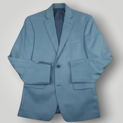 Travel Windowpane Plaid Slim Fit Sport Coat 36S