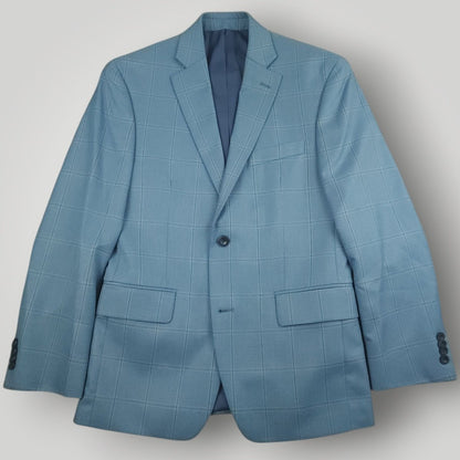 Travel Windowpane Plaid Slim Fit Sport Coat 36S