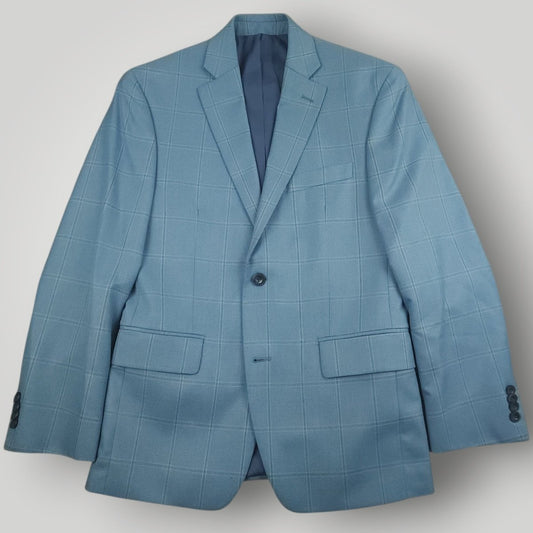 Michael Kors Travel Windowpane Plaid Slim Fit Sport Coat 36S