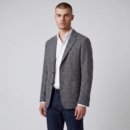 1901 Unstructured Hopsack Patch Pocket Cotton Wool Sport Coat 38R