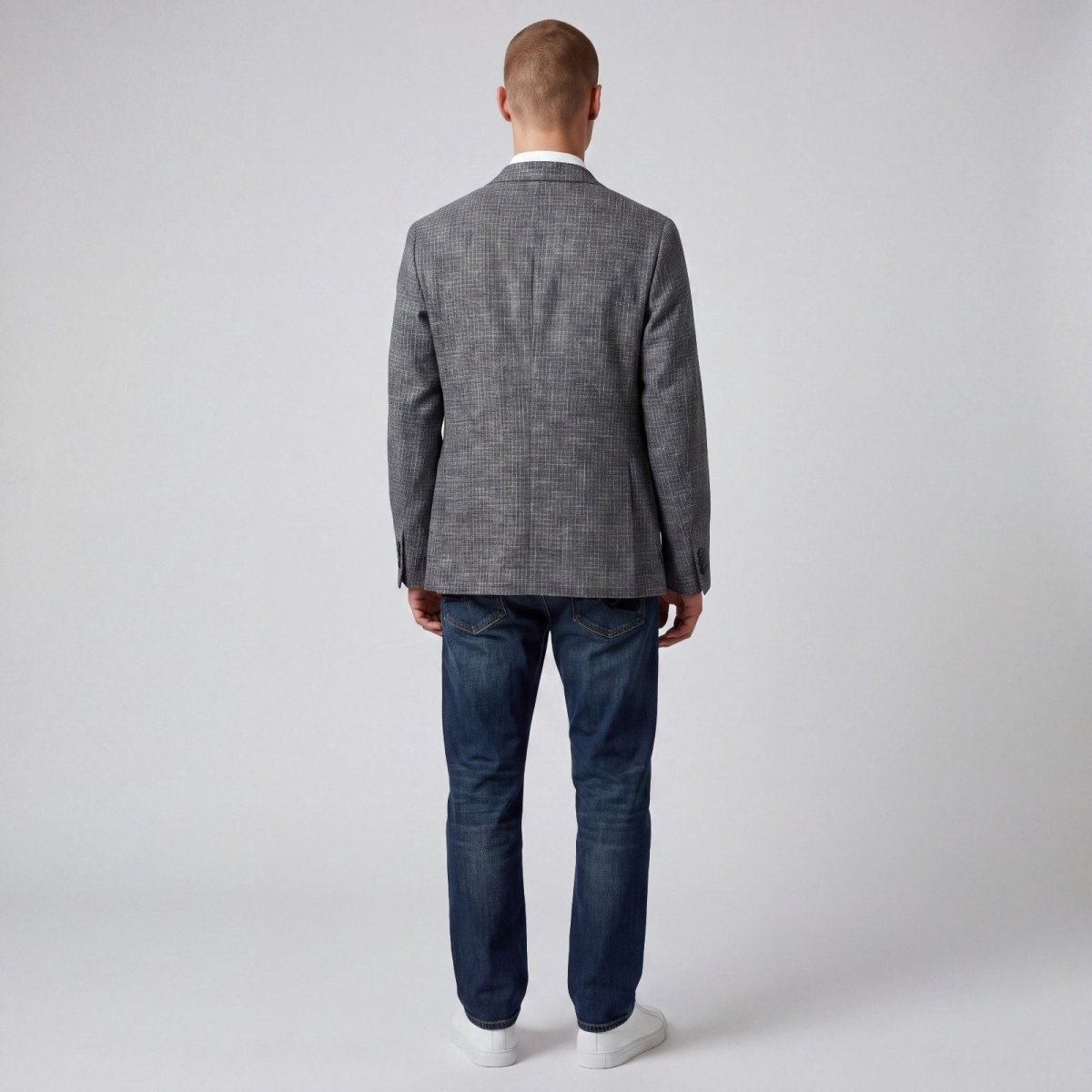 1901 Unstructured Hopsack Patch Pocket Cotton Wool Sport Coat 38R