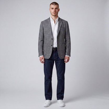 1901 Unstructured Hopsack Patch Pocket Cotton Wool Sport Coat 38R