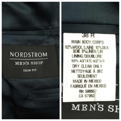 Nordstrom Unstructured Hopsack Patch Pocket Wool Silk Linen Sport Coat 38R