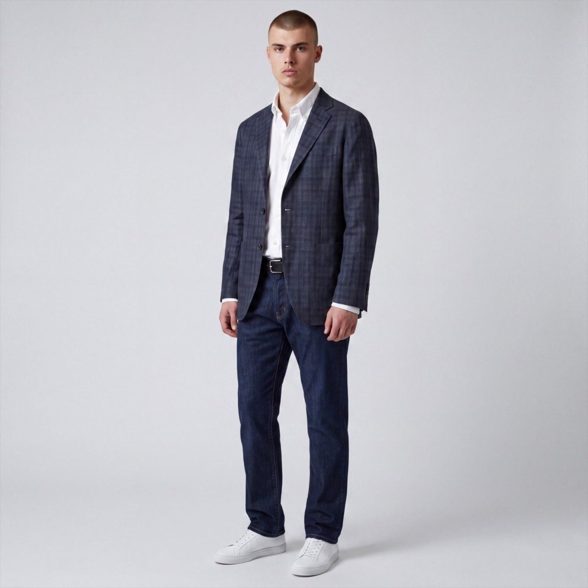 Nordstrom Unstructured Hopsack Patch Pocket Wool Silk Linen Sport Coat 38R
