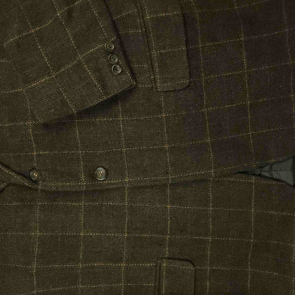 Vintage 90s Oleg Cassini Classic Fit Barleycorn Tweed Wool Overcheck Sports Coat 43S/44S