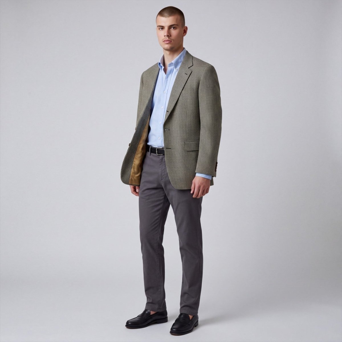 Orvis Cotton Blend Travel 3 Roll 2 Gingham Check Sport Coat 48R