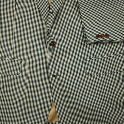 Orvis Cotton Blend Travel 3 Roll 2 Gingham Check Sport Coat 48R