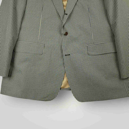 Orvis Cotton Blend Travel 3 Roll 2 Gingham Check Sport Coat 48R