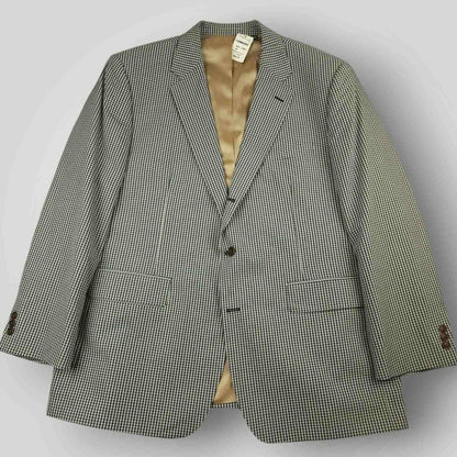 Orvis Cotton Blend Travel 3 Roll 2 Gingham Check Sport Coat 48R