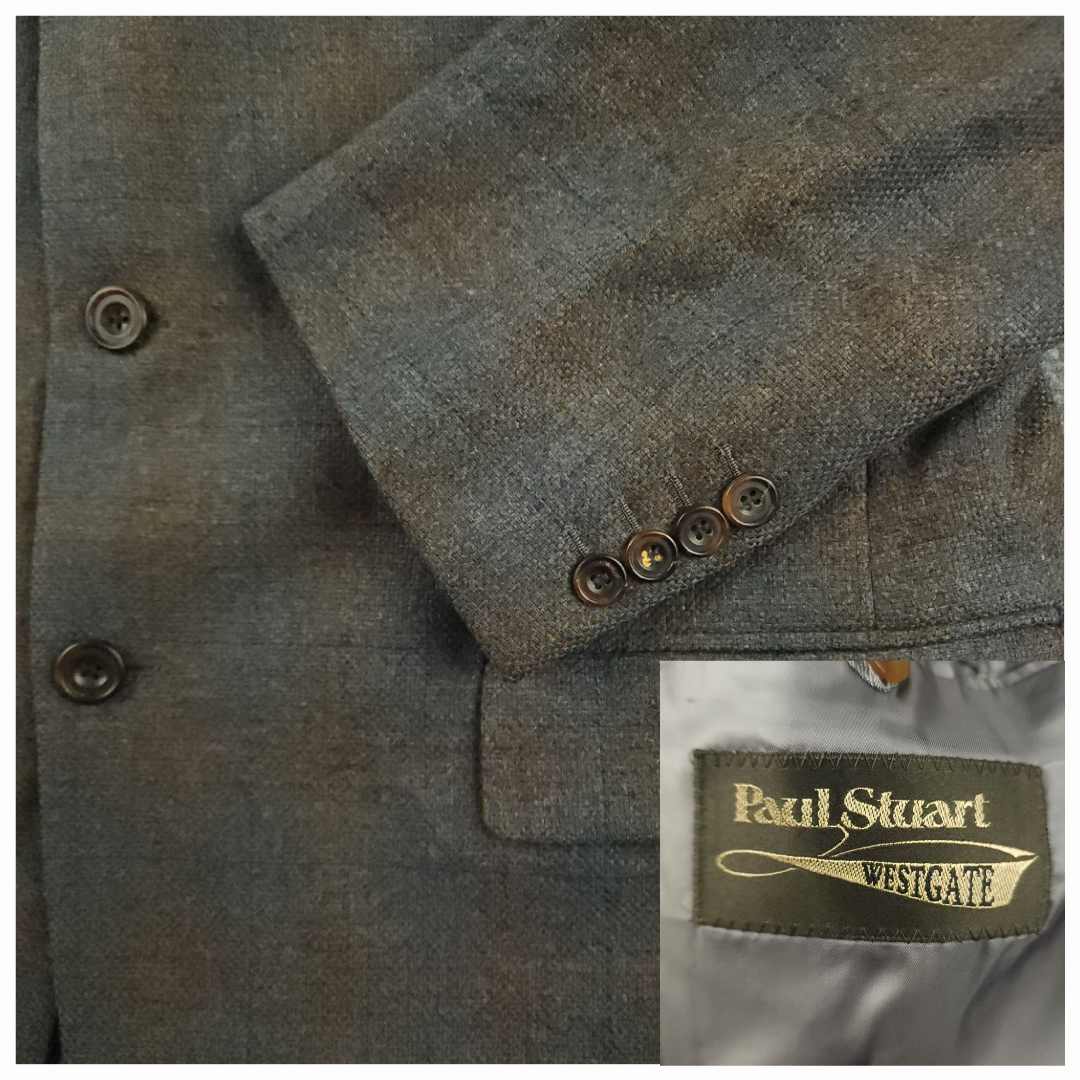 Relaxed Fit Marled Lambswool Basketweave Plaid Sport Coat 42R