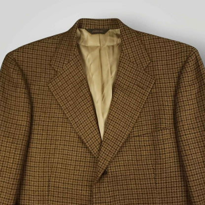 Vintage 90s Paul Stuart Slim Fit Gun Club Check Wool Sport Coat Mens 44L