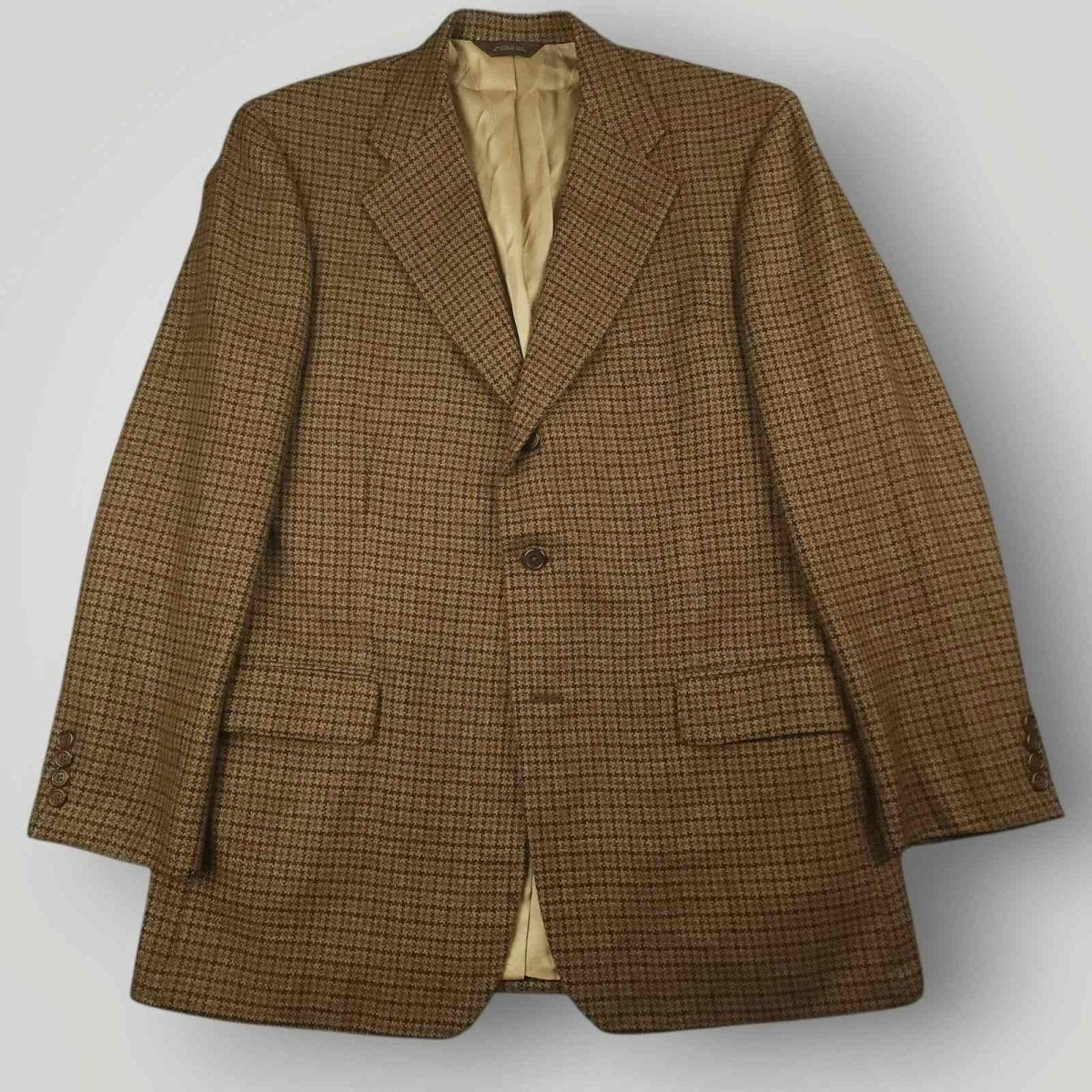 Vintage 90s Paul Stuart Slim Fit Gun Club Check Wool Sport Coat Mens 44L