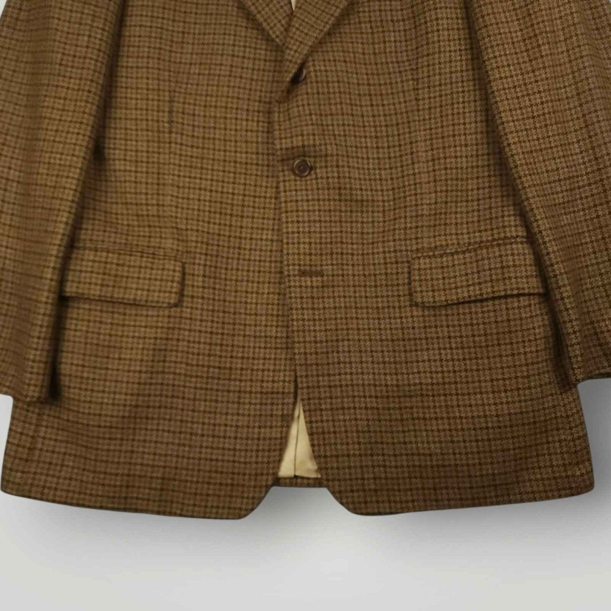 Vintage 90s Paul Stuart Slim Fit Gun Club Check Wool Sport Coat Mens 44L