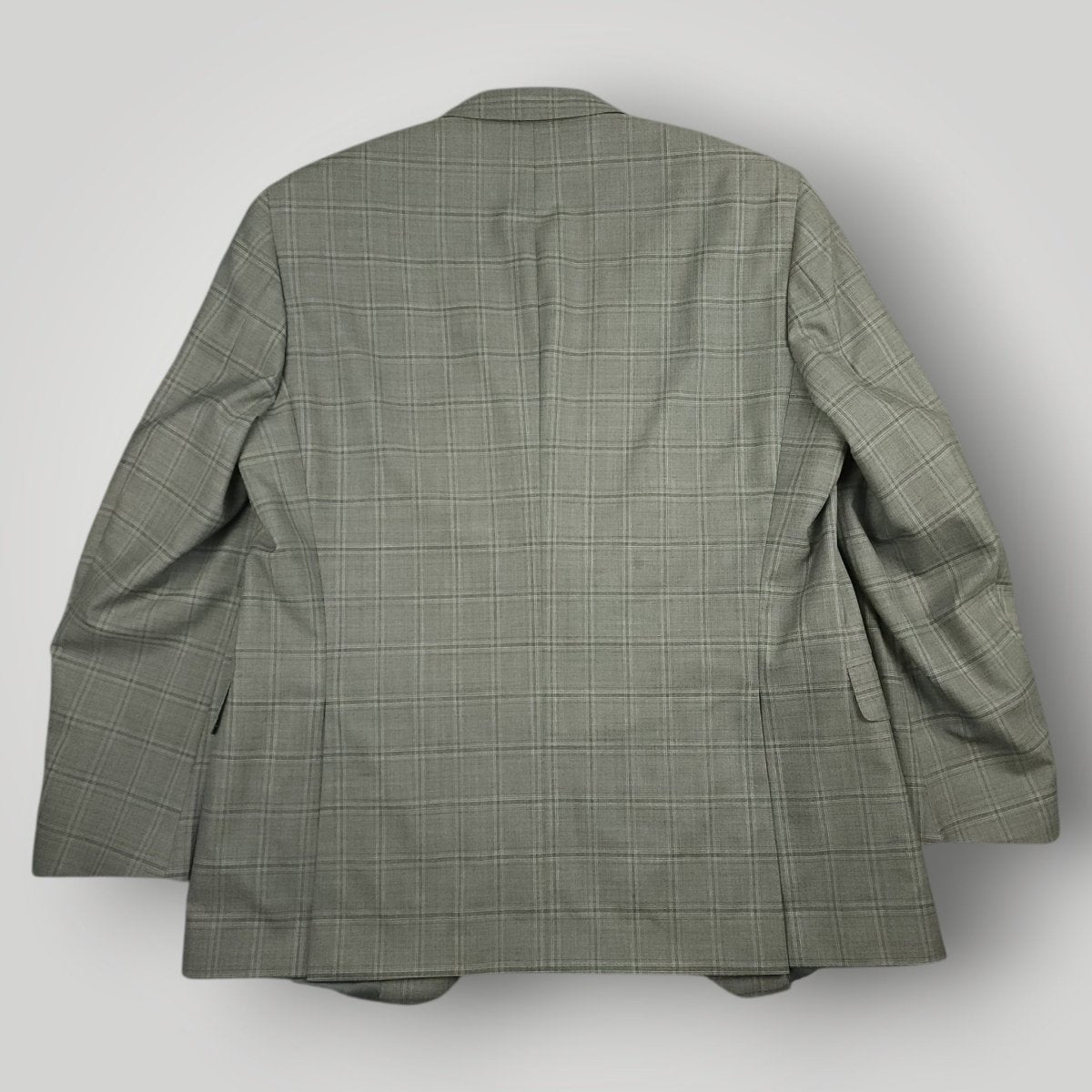 Modern Fit Wool Windowpane Plaid Suit 44R/37S