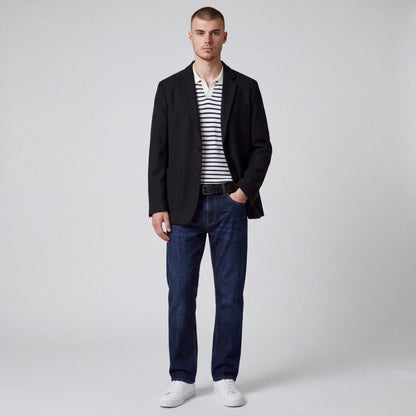 PJ Paul Jones Modern Fit Unstructured Hopsack Travel Patch Pocket Sport Coat 46R