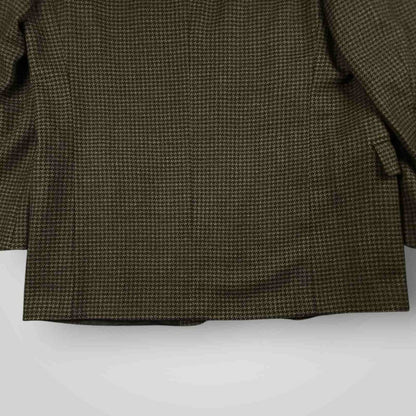 San Remo Houndstooth Italian Wool Wide Lapel Suit Jacket 46L