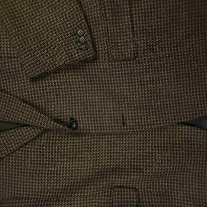 San Remo Houndstooth Italian Wool Wide Lapel Suit Jacket 46L